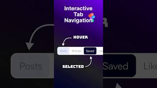 TAB NAVIGATION in Figma | Figma Tutorial for Beginners