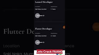 Job Openings For Flutter Developer and Larawell Developer @Mumbai #jobs #itjobs #developers #Flutter