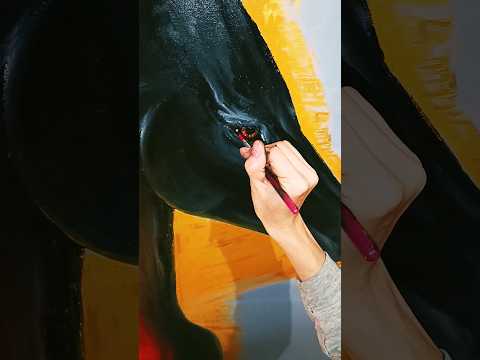 Painting 🐴 dark horse 🐴art2🐈‍⬛
