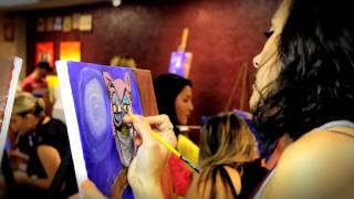 A Painting Party at The Emerald Cork Wine and Paint Studio