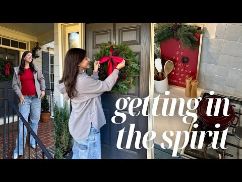 Cozy HOLIDAY vlog: decorating our NC home, winter dinner recipes & baby updates
