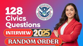 USCIS 128 Civics Questions and SIMPLE Answers Repeat Twice | 2025 Civics Test | #uscis #n400