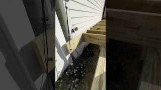 Best way to build a freestanding deck: lay your rim on the beam, nail from behind, push in to place.
