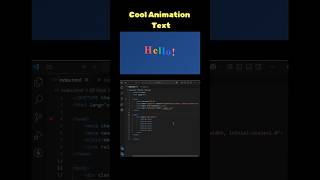 Create Animation text #coding #trending #shorts #shortsvideo #tutorial #ytshorts #youtubeshorts