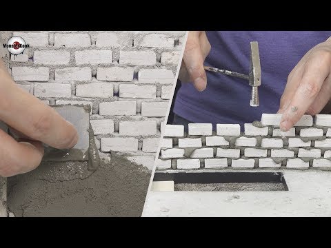 How To Make a Beautiful House(model) #5 - brick up a wall & plasterers.