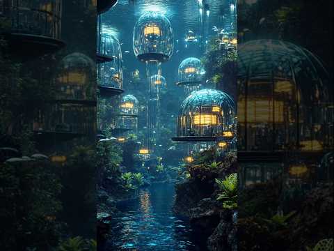 Elysium Below: A Glowing Underwater Utopia #underwaterworld  #futuristicliving