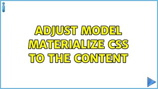 Adjust model Materialize CSS to the content