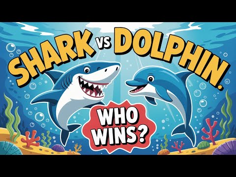 Shark vs Dolphin 🦈🐬 | Who Wins the Ocean Battle? | Fun Animal Facts for Kids! | Cartoons for kids