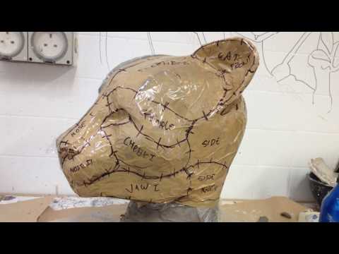 Sculpting half of a Lion's head