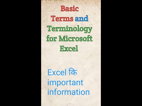 Basic terminology of excel  #shorts #trendingshorts