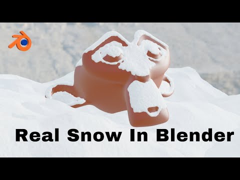 Real Snow - FREE Blender Addon-Tutorial/Snow in blender/3d animation/Blender/ Create Snow in blender