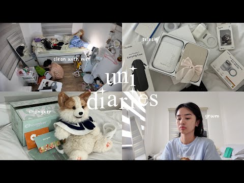 Productive Uni Diaries 🐾 ft. Chongker, Telesin Haul, GRWM, Clean, College Week, and Etc.