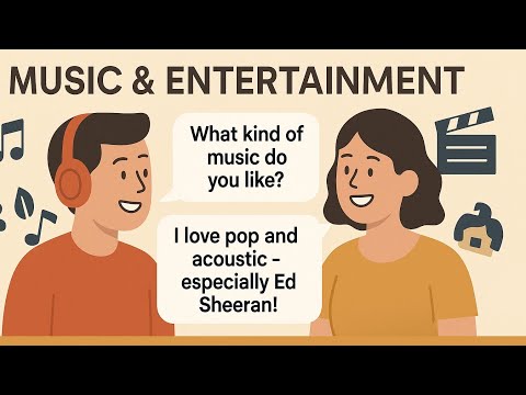 Music English Conversation | Listen and Repeat – Talk About Movies & Entertainment
