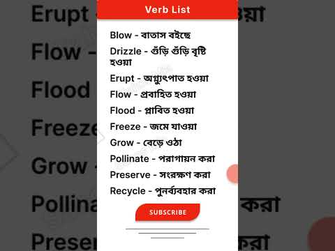 Verbs List #tense  #speakingenglish #verbs