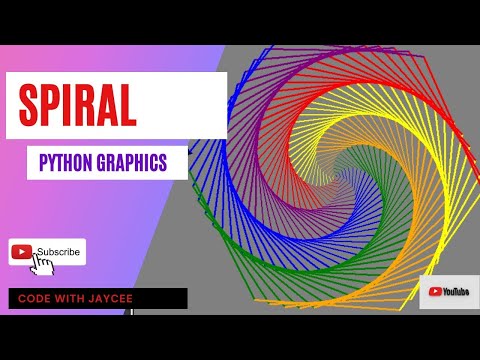 Turtle graphics with python. Spiral.🔥🔥🔥