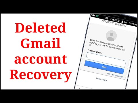 how to recover gmail account