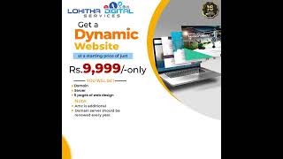 Get Dynamic Website at a starting price of just 9999/- | Limited period offer | Lohitha Digitals
