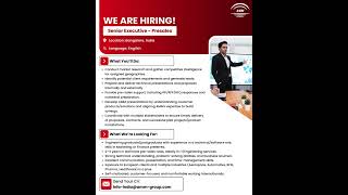 We’re Hiring! || Role: Senior Executive – Presales