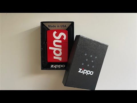 Supreme Logo Zippo Red