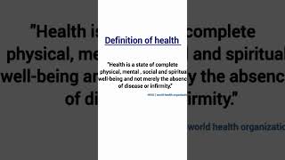 Definition of health!!!#nursing #nursingstudent #viralshorts