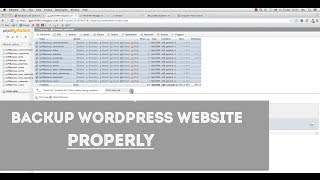 Manually Backup WordPress Site or Blog