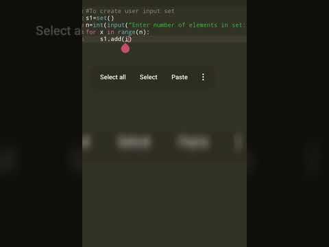 To create user input set || python #beginners