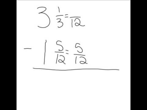 subtracting mixed numbers using regrouping