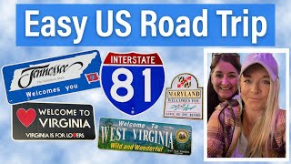 Easy US Road Trip, Pennsylvania to Tennessee