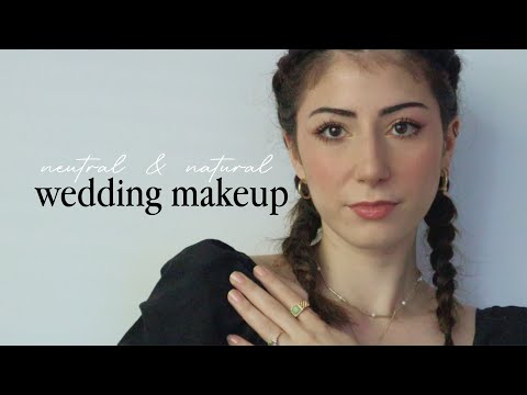 unboxing & trying on new makeup for my wedding | natural & neutral bridal makeup