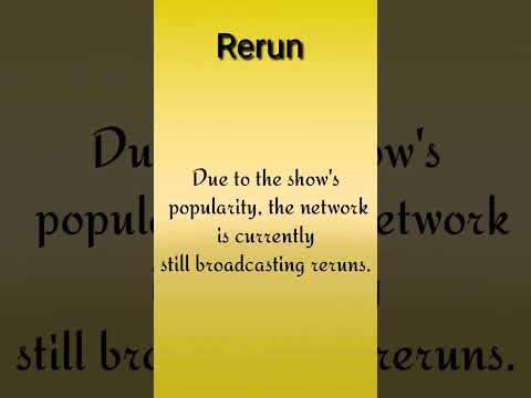 Word of the day || Rerun #englishgrammar #englishlearning #englishspeaking #englishvocabulary
