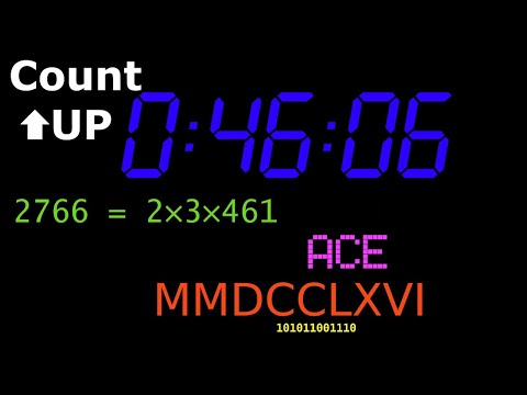 Count Up to 3600 Seconds in five different ways