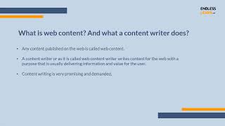 What Does A Content Writer Do? - Web Content Writing Course