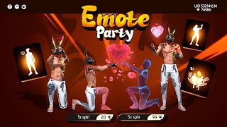 OB52 100% Emote Party Event Free Fire | New Event Free Fire Bangladesh Server | Free Fire New Event