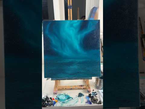 Northern lights oil painting #painting  #artwork #northernlights
