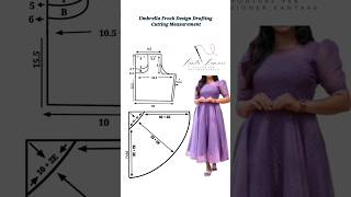 Umbrella Frock Design Drafting Cutting Measurement #reels #shorts #vlogs #cutting #Crop #Top #Skirt