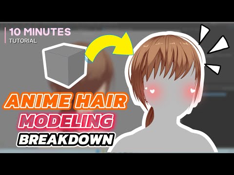 Anime Hair Modeling Breakdown #maya #tutorial #animestyle