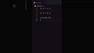 Swap variables values without 3rd variable using Python  #coding #python #programming