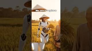 Humanoid Robot Helps Rice Farmer #robot #shorts