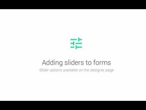 Adding sliders to Launchcloud forms in the designer page