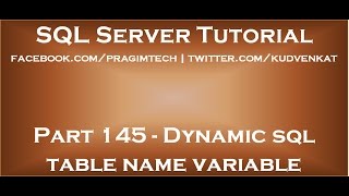 Dynamic sql table name variable