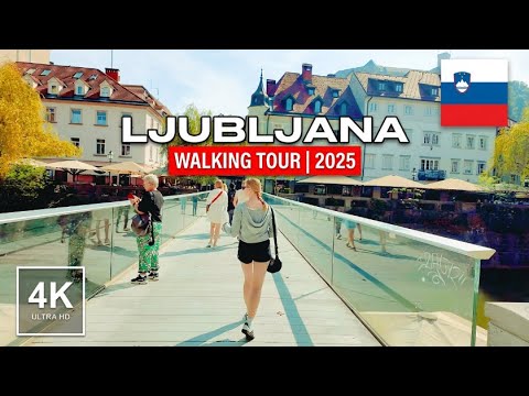 Ljubljana, Slovenia 🇸🇮 A Fairytale City in Europe | Scenic 4K Walking Tour (60fps)