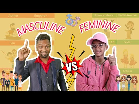 Masculine VS Feminine | 📝Improving your English 😊🙏LIKE, SHARE, SUBSCRIBE #masculine #feminine 