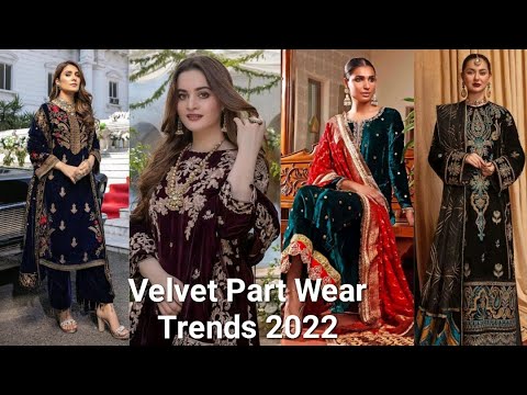 Velvet Party Wear Collection 2022|Velvet Winter dress Designs|Pakistani Wedding Wear|Designer Dress