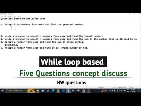 Day - 22 | Five questions concept discuss for HW based on While Loop #java #javatutorial #computer