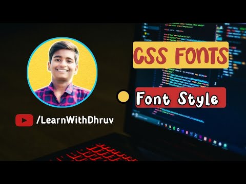 CSS PROPERTIES || CSS Font - Style || Learn With Dhruv 😍 #cssfontstyle