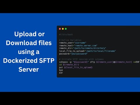 How to upload or download files using a Dockerized SFTP server
