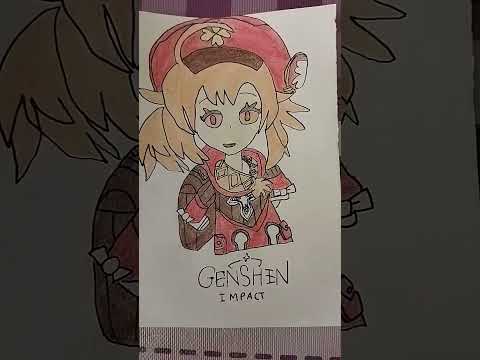 genshin drawings #short #genshinimpact #qiqi #klee #barbara #raidenshogun #ganyu