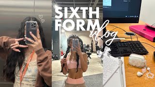 SIXTH FORM/college vlog: study w/ me! 🌸 | 6AM, gym, productive, realistic