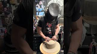 Custom-made Gambler Hat with eternal pink rose