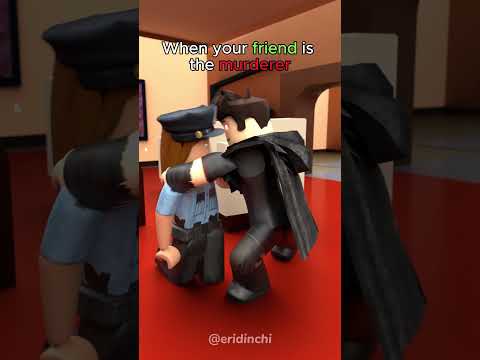 When your friend is the murderer in mm2 - Roblox Animation #mm2 #roblox #mm2edit